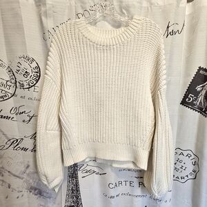 Banana Republic Cozy White Knit Sweater